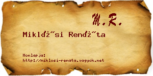 Miklósi Renáta névjegykártya