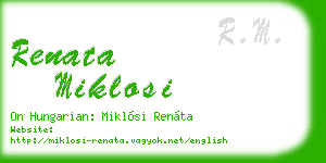 renata miklosi business card